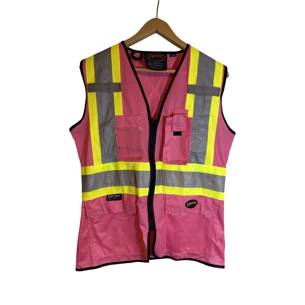 Pioneer V1021840 Women's Hi-Vis Mesh Back Safety Vest - Pink - XS